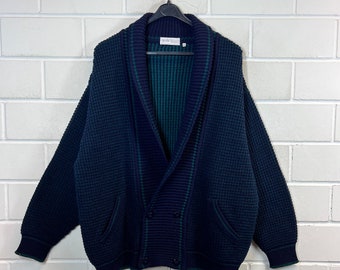 Vintage Cardigan Size M - L Basic Knit Jacket 80s 90s