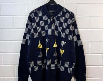 Vintage Christian Dior Cardigan Size XL Orlon Acrylic Knit