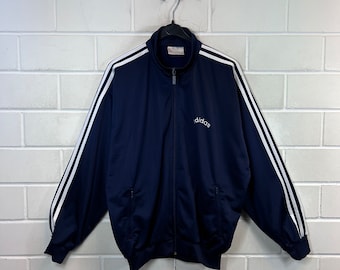 Vintage Adidas Size M (6) Trackjacket Track Trop Sportsjacket old School Jacket dark blue 90s