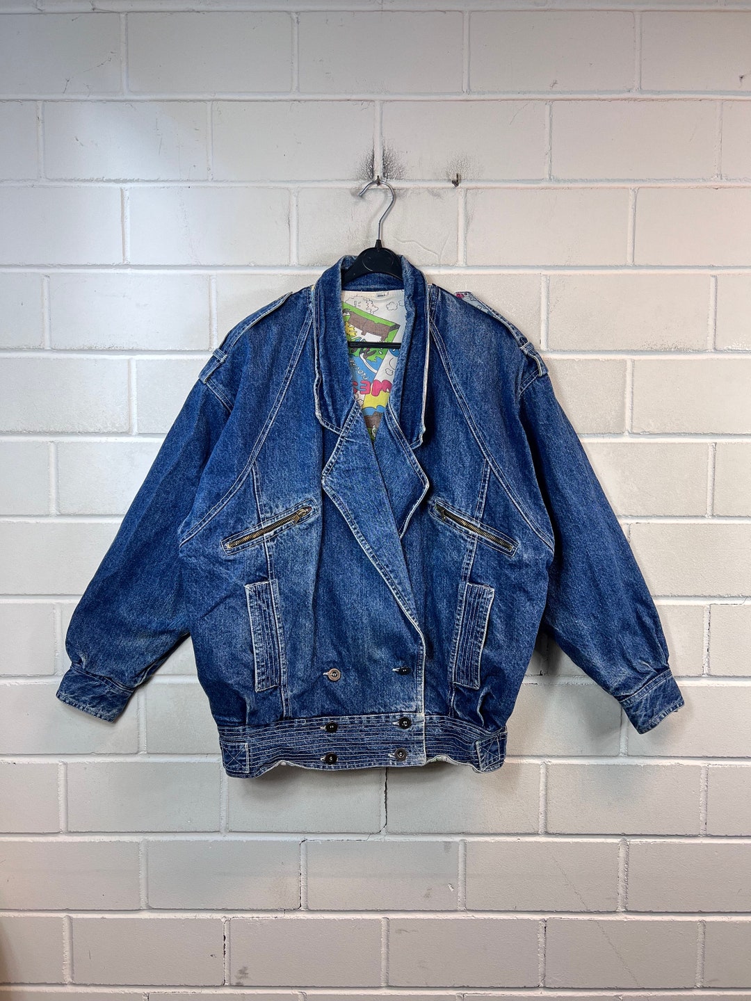 Vintage Lined Denim Jacket Womens Size M Jeans Jacket 80s 90s - Etsy