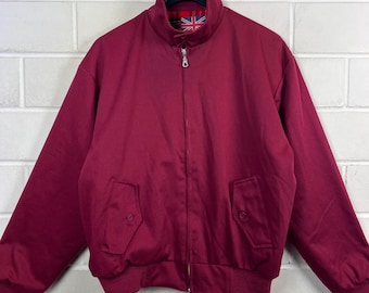 Vintage Harrington Jacke Bordeaux – Classic British Blouson – Zip Jacket – Unisex – 90s/Y2K – Size M