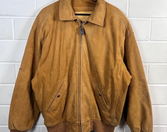 ジャケット・アウター PUMA Vintage Loose Leather Bomber Jacket Vintage Puma Leather Jacket Size M Blouson Bomber Green 90s Y2K - Etsy