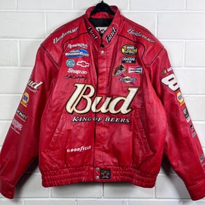 Veste en cuir de course vintage taille XL veste en cuir Blouson Dale Earnhardt Nascar Chase Autentics 2004