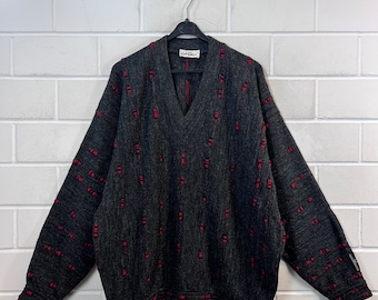 Vintage Christian Dior Cardigan Size XL Orlon Acrylic Knit Jacket