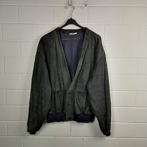 Veste en cuir suédé vintage taille L Veste en cuir suédé Blouson années 80 90