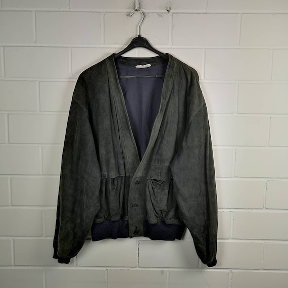 Vintage Size L Suede Leather Jacket Suede Leather Jacket