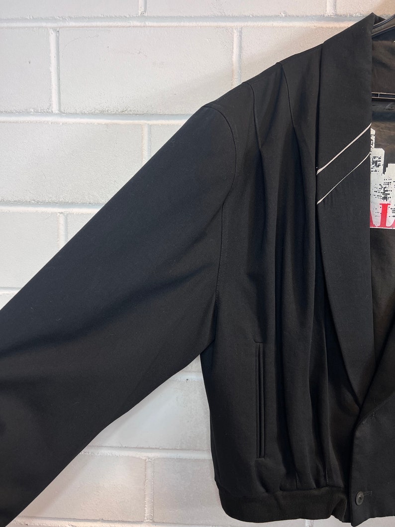 Vintage Blouson Size M XL Transitional Jacket black 80s 90s Bild 4