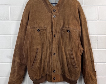 Vintage Suede Leather Jacket Women's Size M Suede Jacket Leather