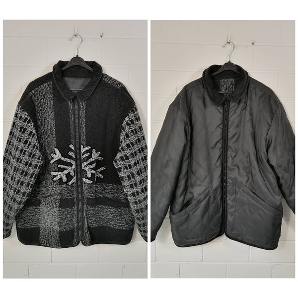 Vintage Indigo Fleece & Silk Reversible Zip Vest