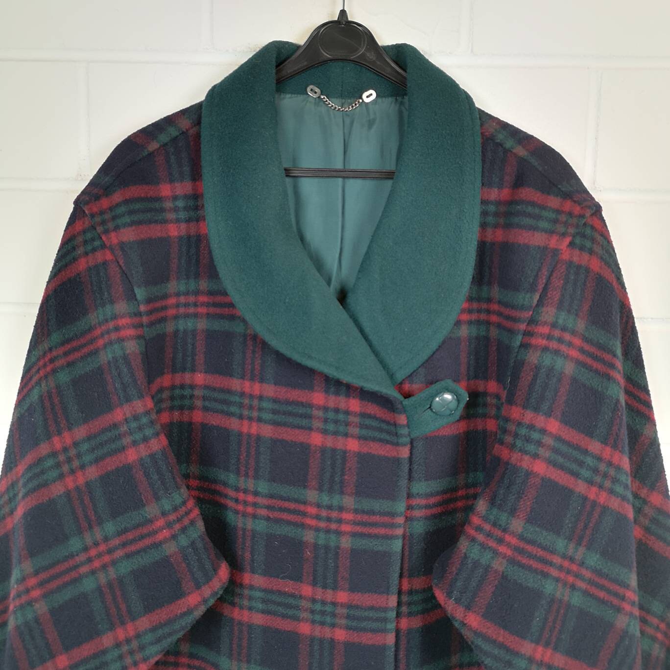vintage チェック ウール コート 80s 90s レディース 古着 80s USA製 LL Bean ブラックウォッチ チェック