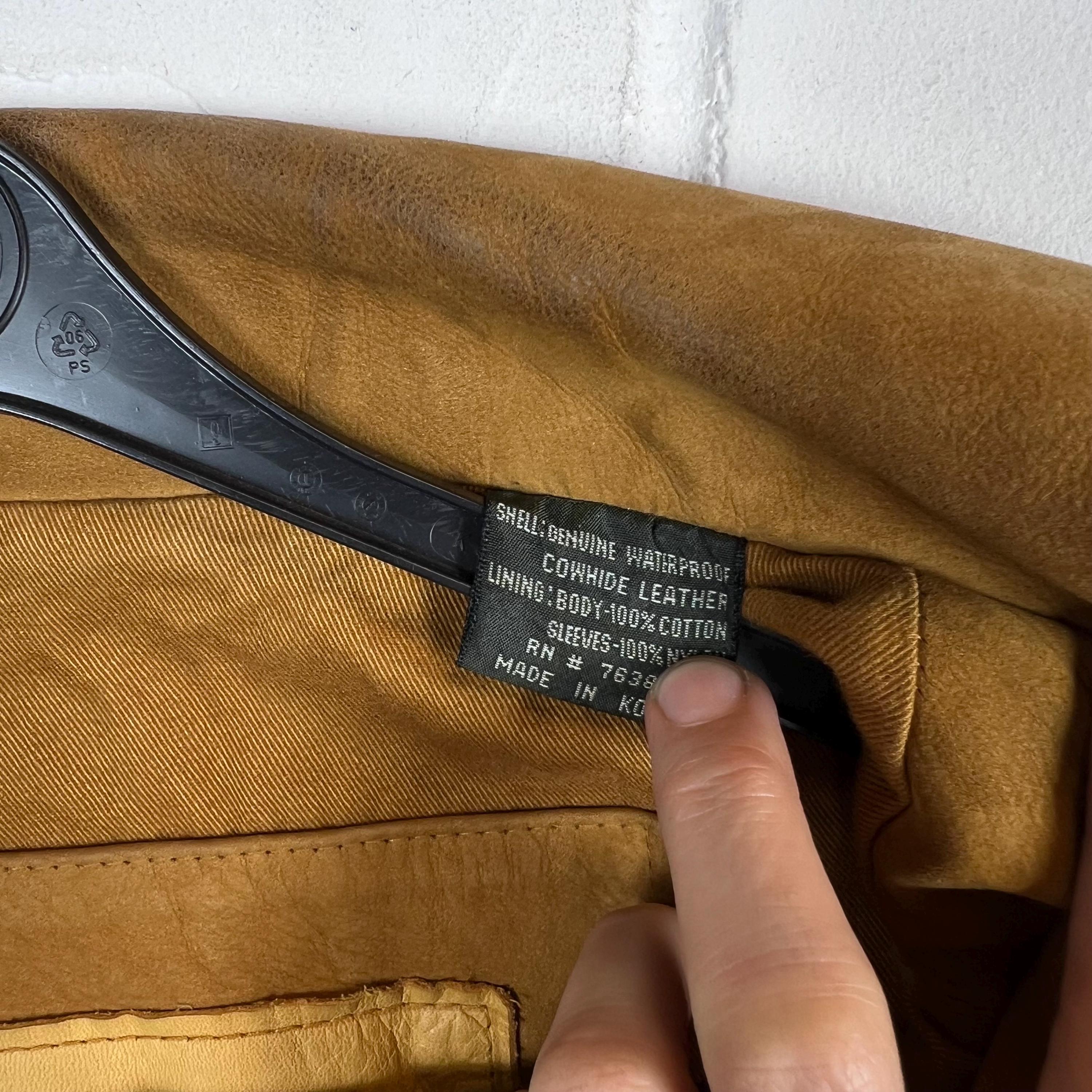 Vintage Timberland Leather Jacket, Size L-XL, Blouson/bomber