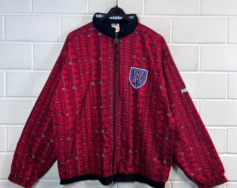 Vintage Puma Size L - XL crazy pattern Shelljacket Sportsjacket old School Jacket 80s 90s