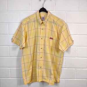 Vintage Levi&#39;s Levis Size M - L checkered cotton shirt shirt short sleeves 90s