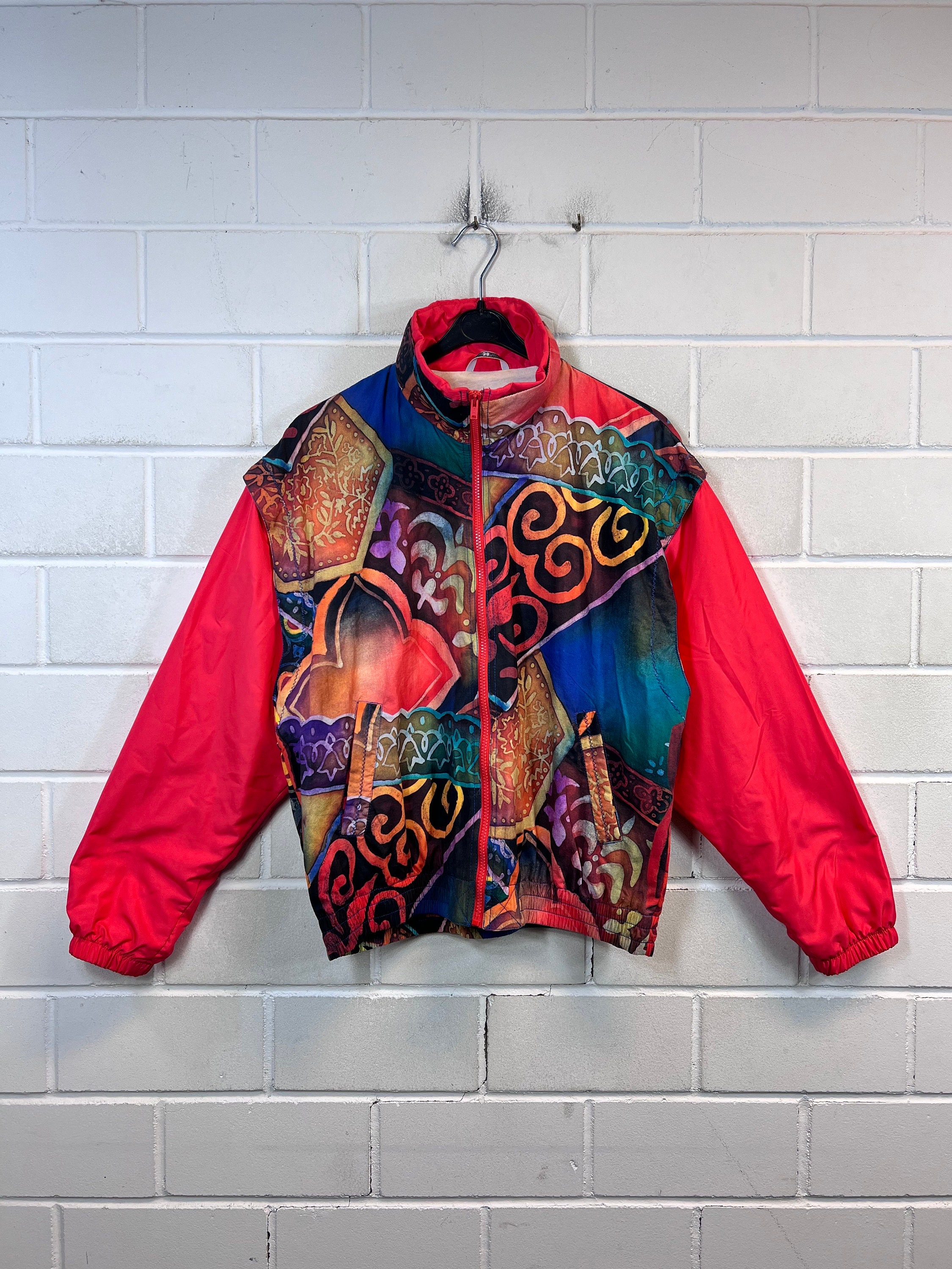 Vintage Women's Size M (38) Shelljacket Sportsjacket Crazy Pattern