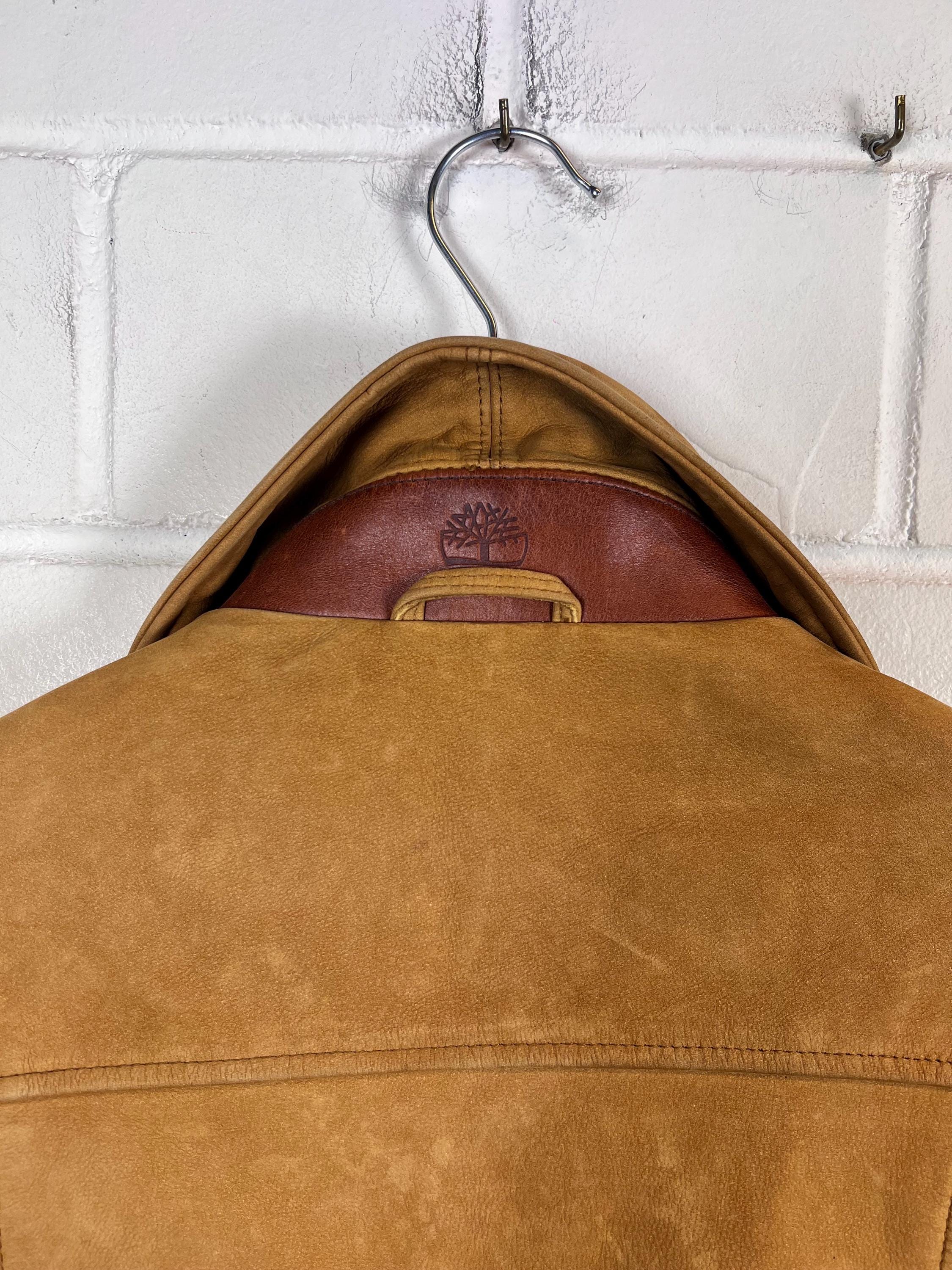 Vintage Timberland Leather Jacket, Size L-XL, Blouson/bomber