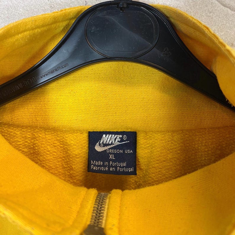 Sudadera Nike Oregon USA Blue Tag con cremallera de un cuarto, talla XL, años 90 imagen 10