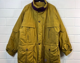 Vintage Globetrotter Daunenjacke Size XL Down Feather Jacket Parka Winter 90s