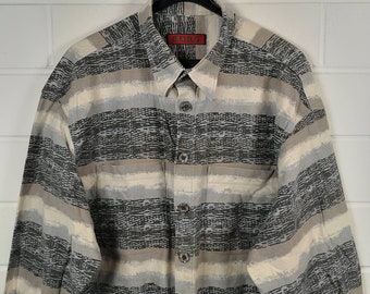 Vintage Size XL crazy pattern shirt shirt long sleeves 80s 90s
