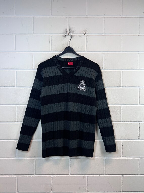 Vintage Levi's Women's Size M L Knit Sweater Jumper V-neck Block
