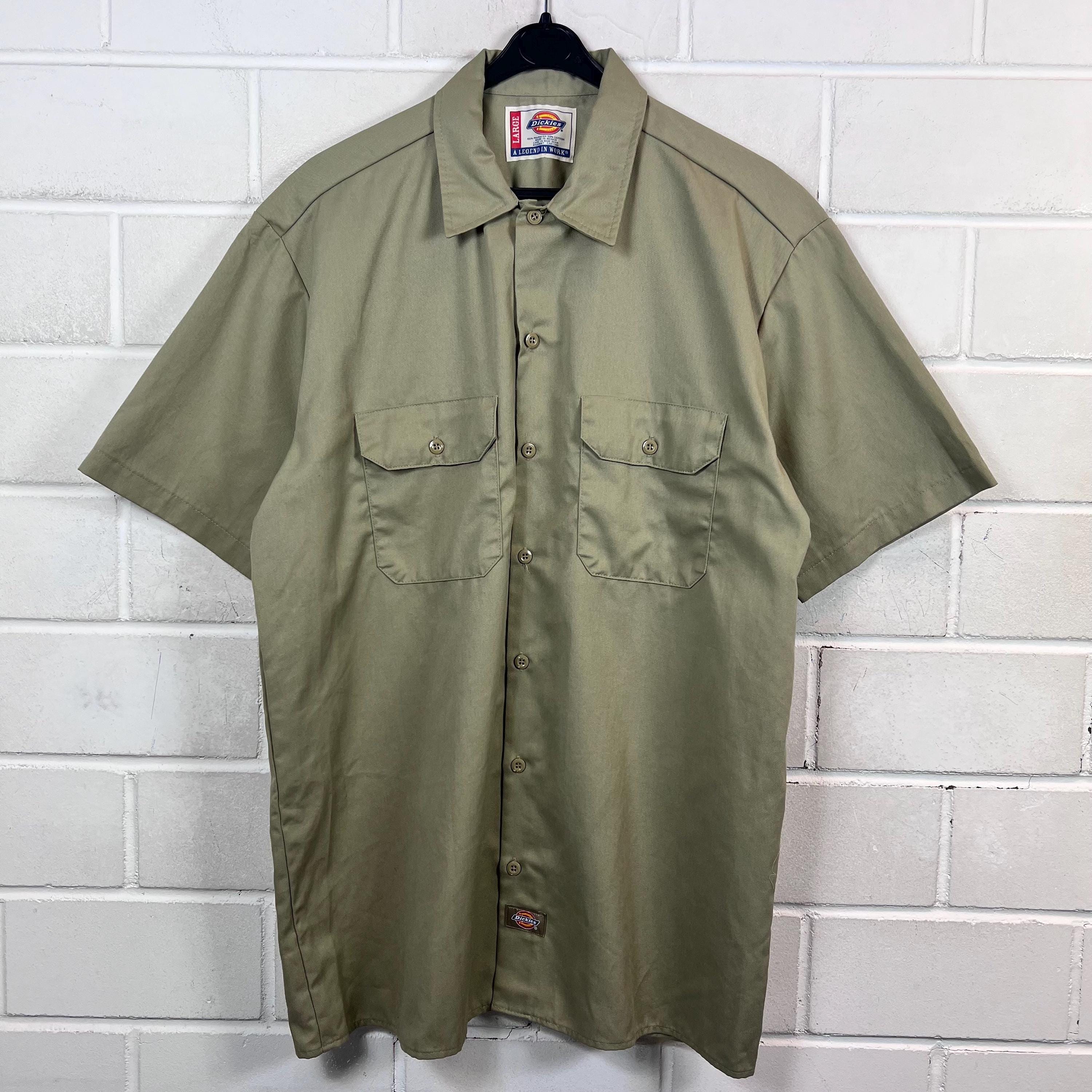 Vintage Dickies Shirt Size L Shirt Made in Mexico Workwear Short