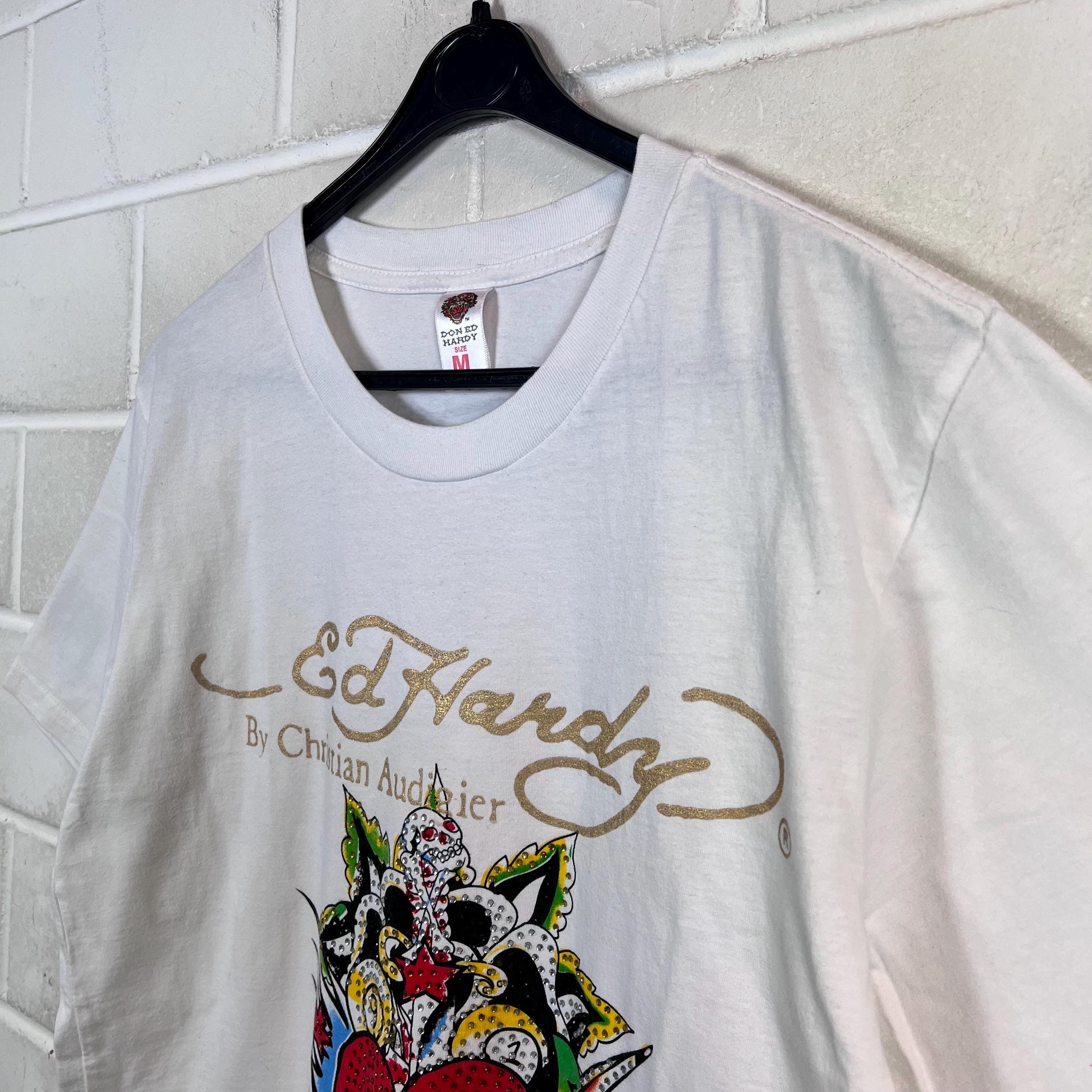 ヴィンテージ Ed Hardy by Christian Audigier Tシャツ サイズM Y2K 
