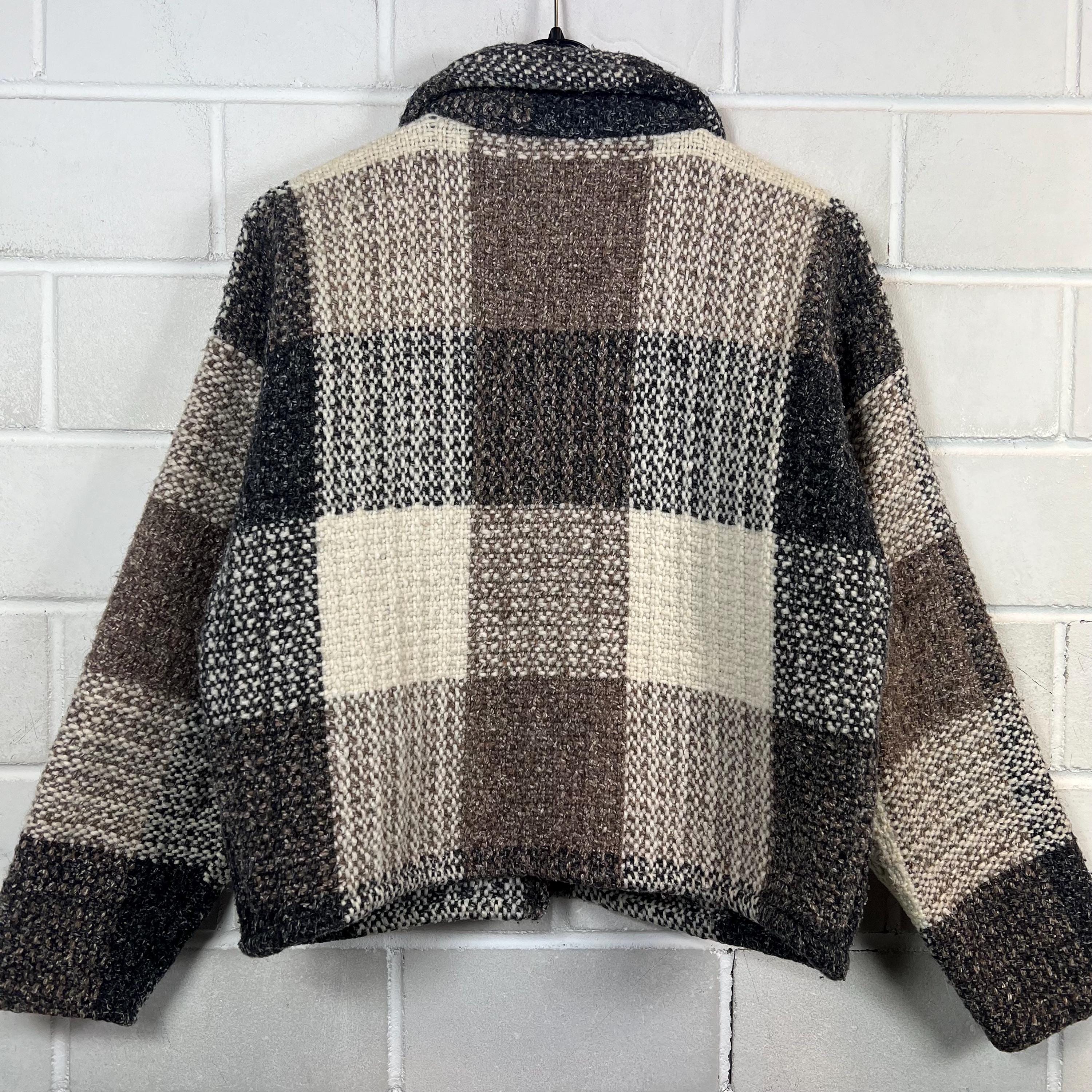Wool Jacket TROL Design Women's Size S Cropped Checks Y2K - Etsy