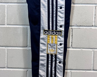 Adidas Track Pants Tracksuit Bottoms Poppers Vintage 90s Sweatpants Retro M Etsy