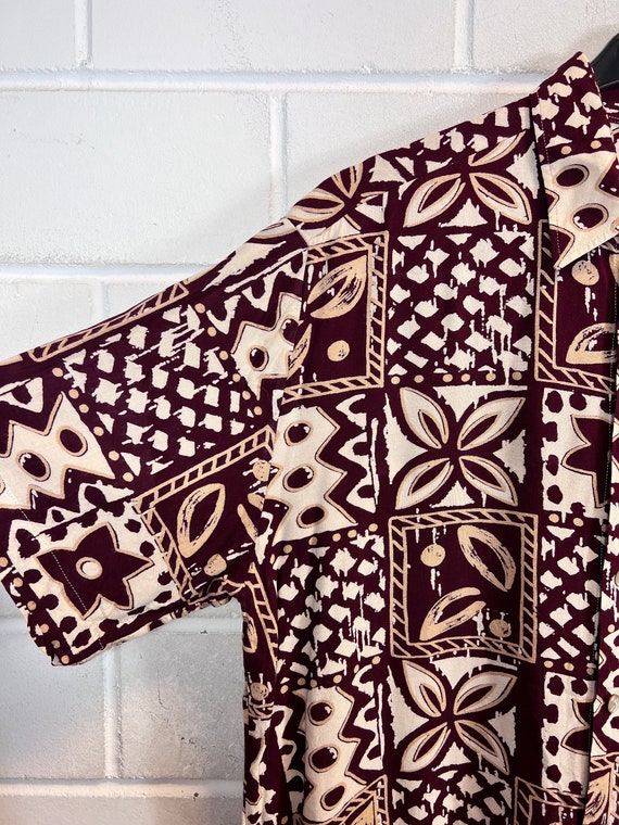 Vintage ethnic shirt Size S - M crazy pattern shi… - image 4