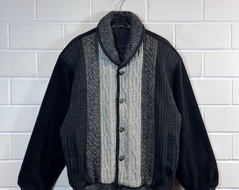 Vintage Size L/XL lined Wool/Fleece Jacket Bomber Blouson 80s 90s