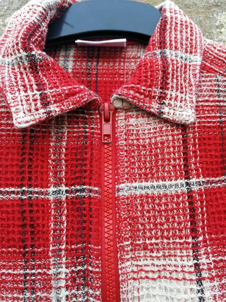 Vintage Cotton Shirt Shirt Long Sleeves Cheered 80s 90s Size M