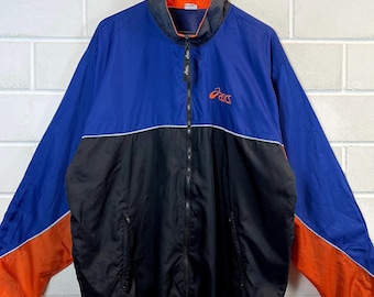 90s Asics Windbreaker Jacket XXL Oversize Shell Jacket Vintage 90s
