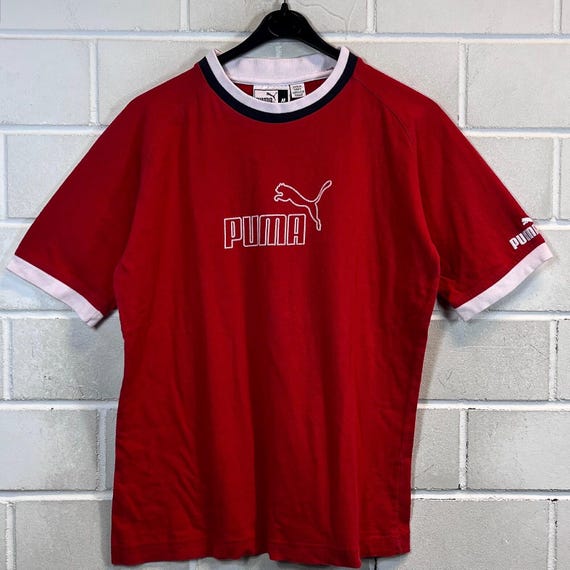 Puma, Vintage Puma King Size M T-Shirt Tshirt rot 90s