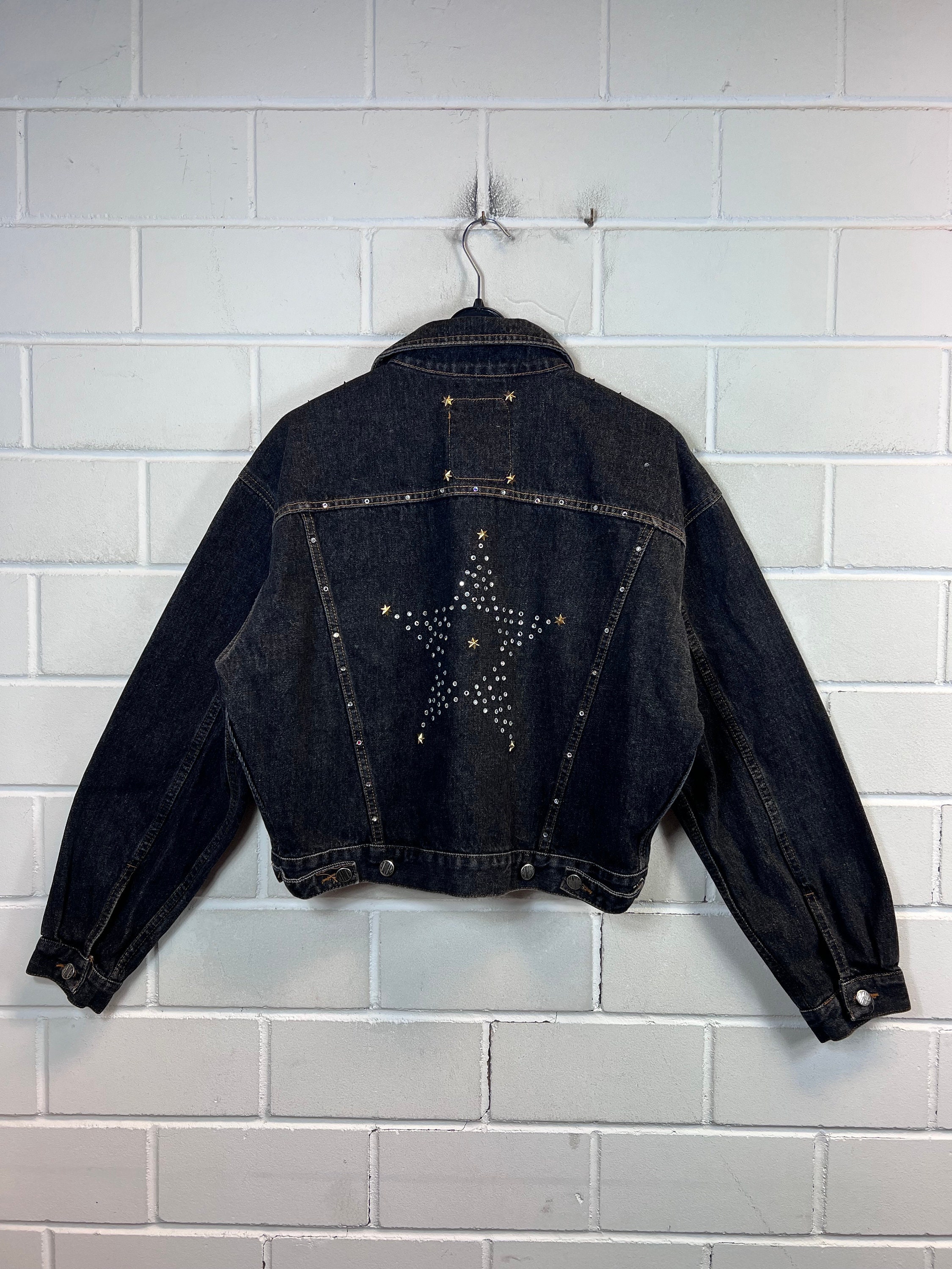 Vintage Cropped Denim Jacket Women's Size L Jeans Jacket Vintage Cropped Denim Jacket Women's Size L Jeans Jacket