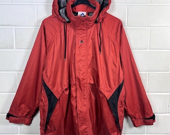 Vintage Adidas Women’s Size M Windbreaker light Jacket Outdoor Jacket Hoodie 90s Y2K