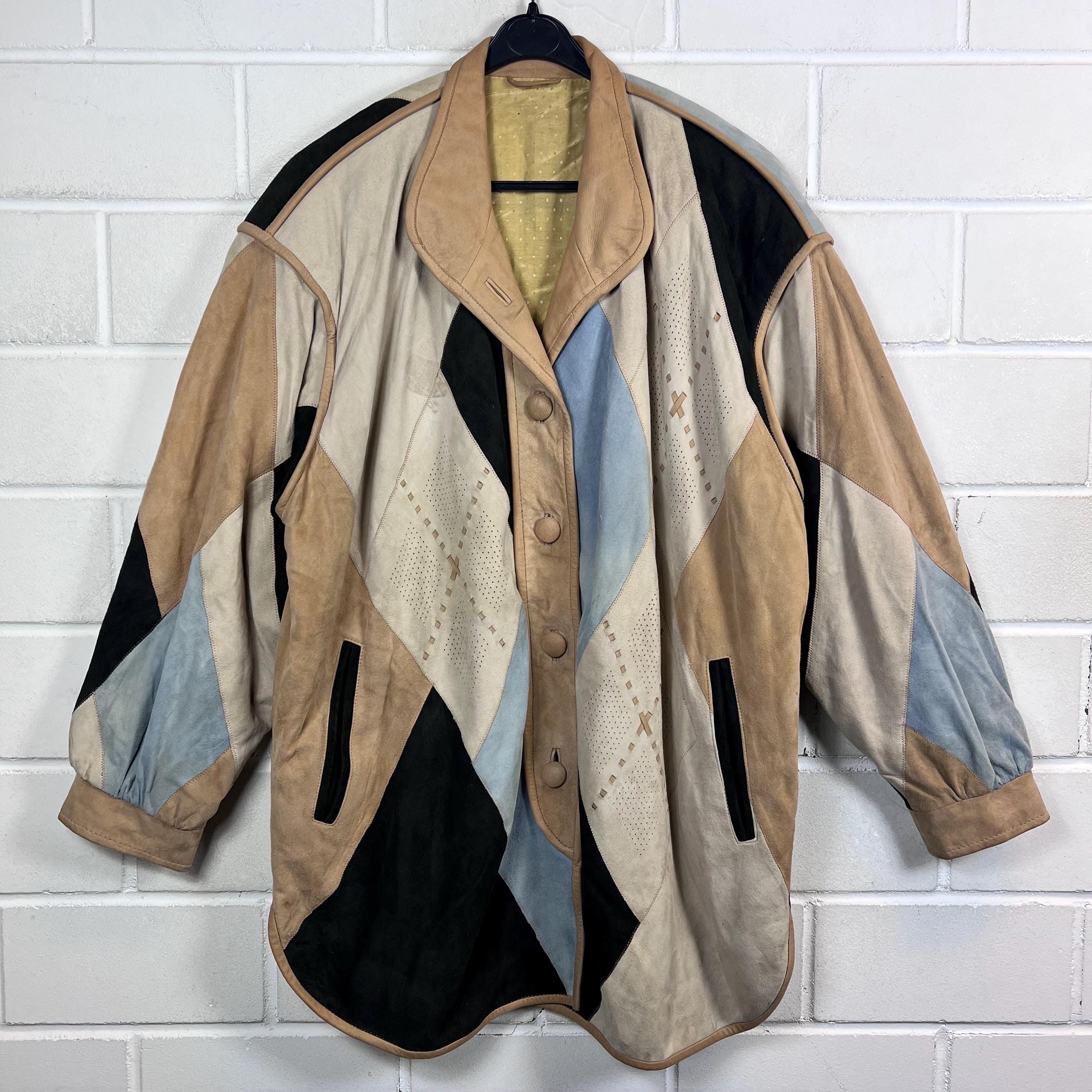 Multicolored suede jacket - Etsy 日本