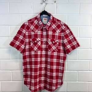 Second Hand Levi’s Shirt Size XL checkered Cotton Shirt Short Sleeve
