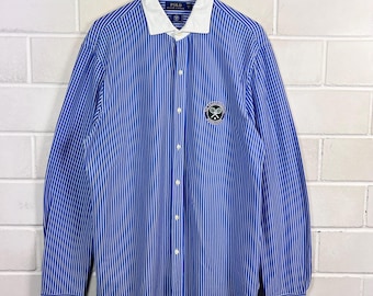Polo Ralph Lauren The Championship Wimbledon Polo Shirt Size L Shirt Cotton Stripes Longsleeved Shirt