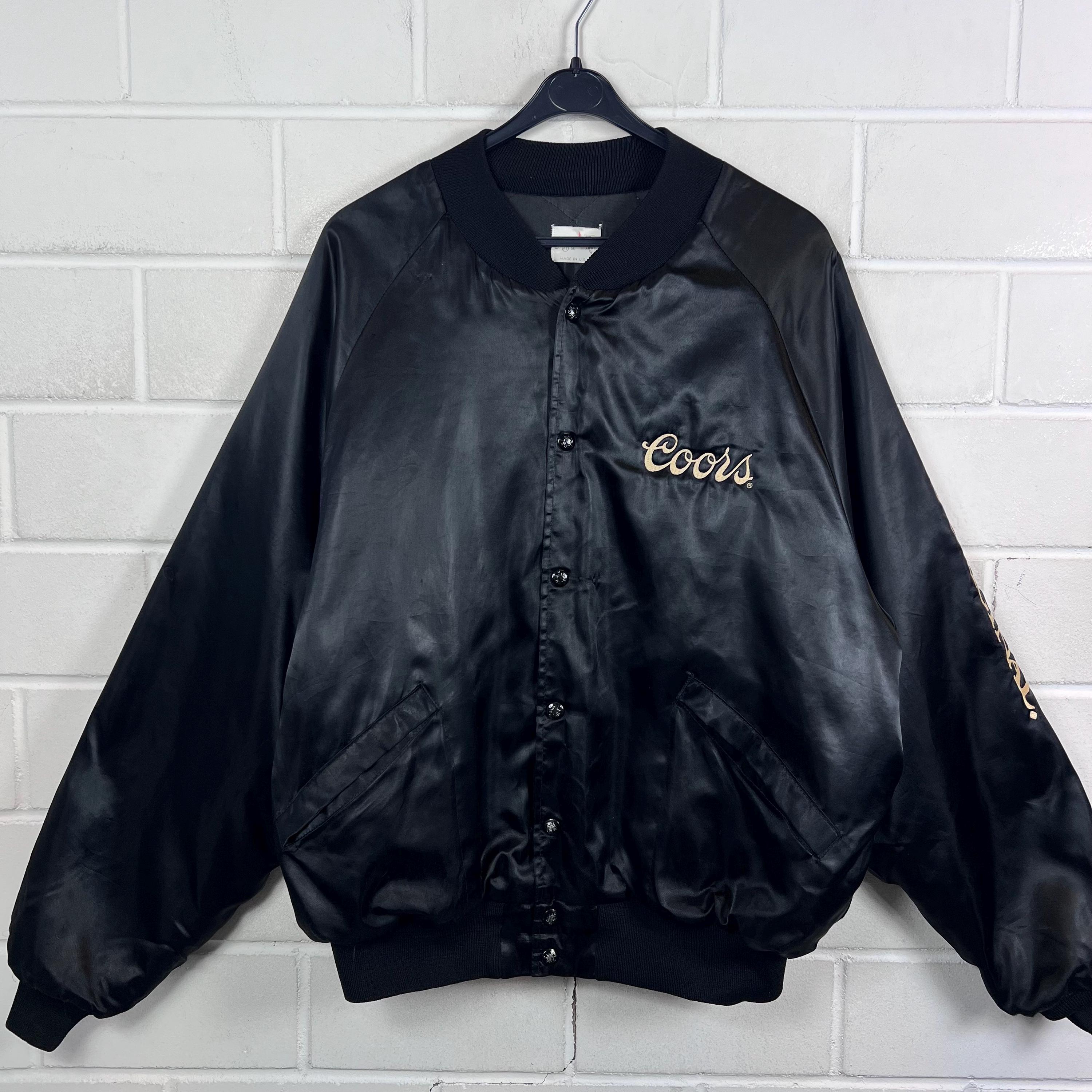 Vintage Coors Bomber Jacket Size XL/XXL Satin Light Jacket Bomber 