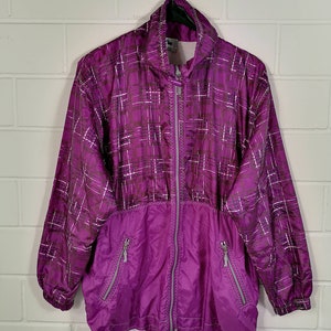 Vintage crazy pattern shell jacket sports jacket windbreaker 80s 90s size S/meter