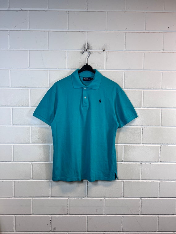 Vintage Polo Ralph Lauren Size L Polo Shirt Poloshirt Turquoise