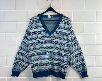 トップス 90's Christian Dior acrylic cardigan Vintage Christian Dior Cardigan Size XL Orlon Acrylic Knit