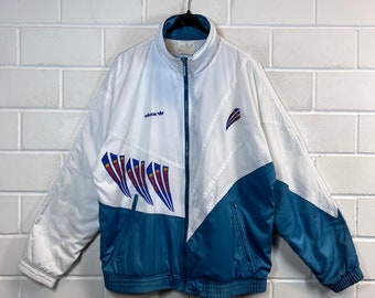 Vintage Adidas Size L - XL Shelljacket Sportsjacket Windbreaker old School Jacket 80s 90s