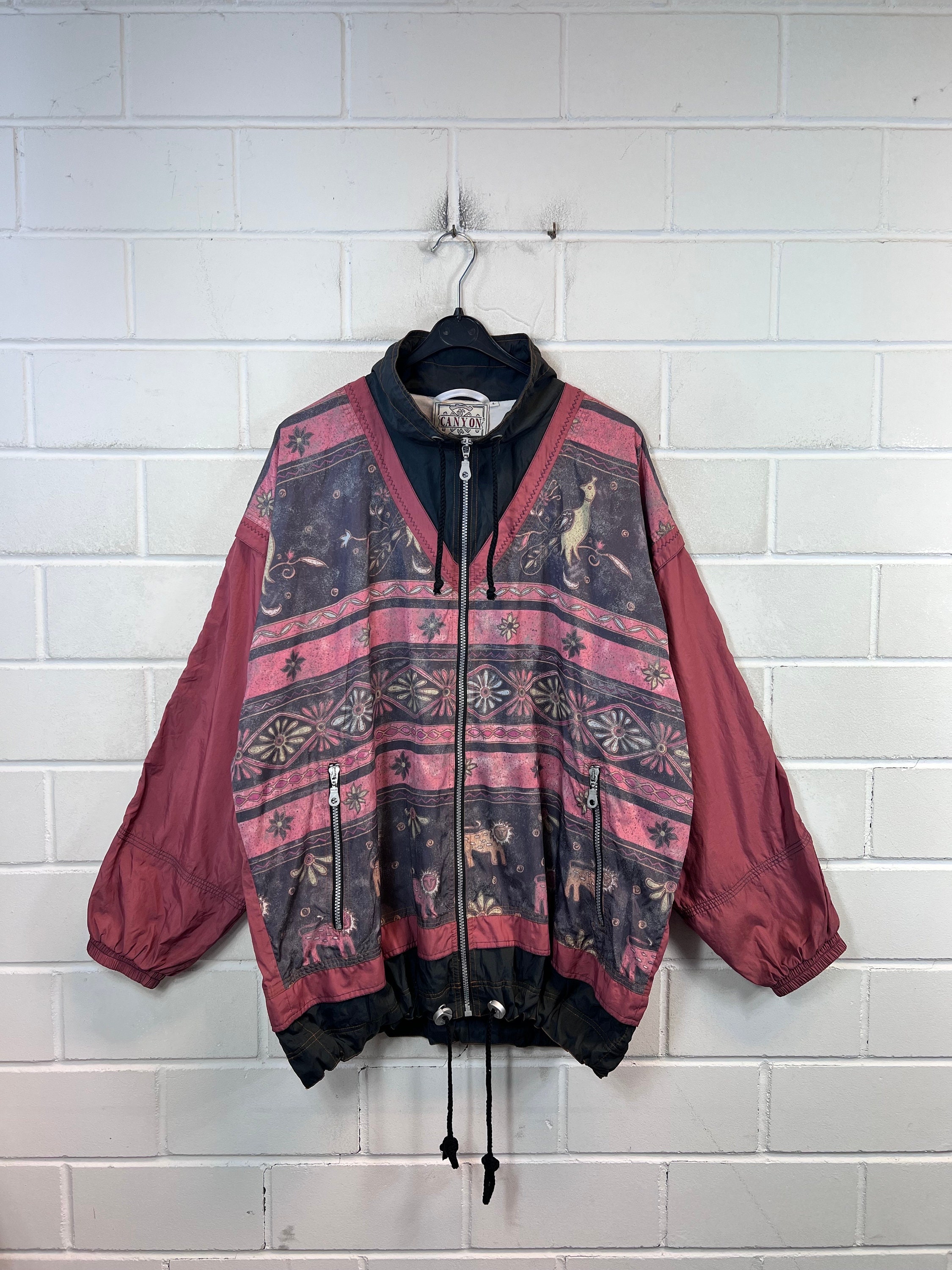 Vintage Crazy Pattern 3D Knit Jacket L古着 Vintage Crazy Pattern 3D Knit Jacket L古着 Vintage Crazy