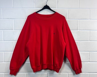 Vintage United Colors of Benetton Size L Sweatshirt Sweater Jumper Pullover red 80s 90s