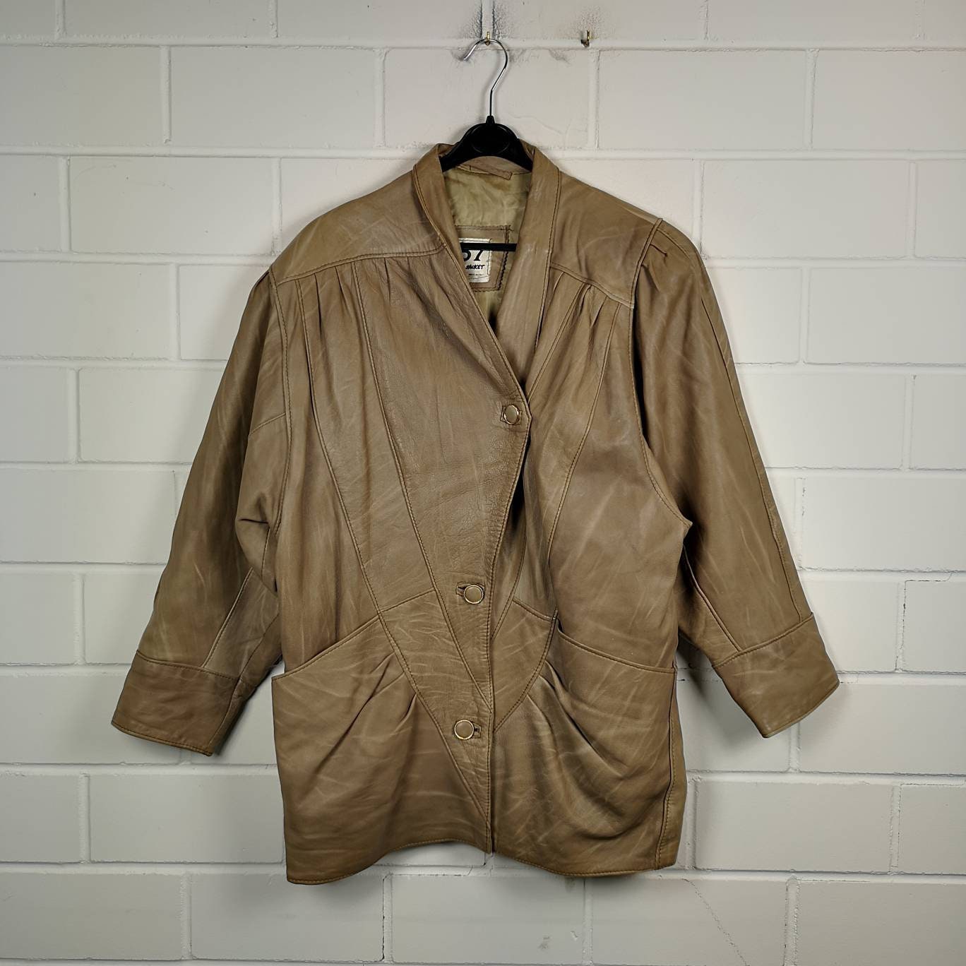 Vintage Women Size M Leather Jacket Leather Jacket Coat 80s 90s