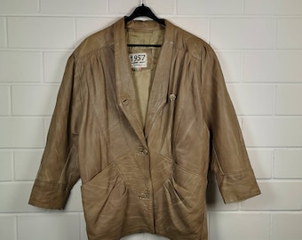Vintage Women Size M Leather Jacket Leather Jacket Coat 80s 90s