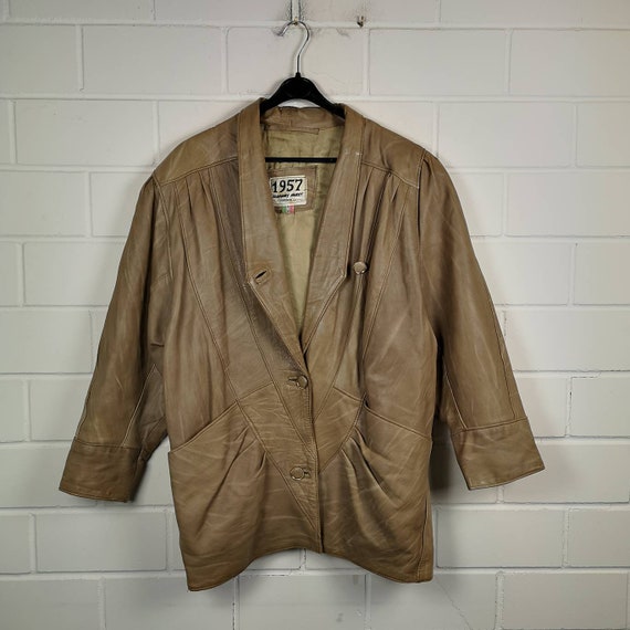 Vintage Women Size M Leather Jacket Leather Jacke… - image 1