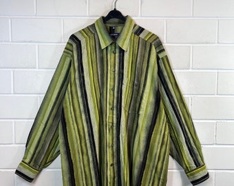 Vintage Corduroy Shirt Size XXL Soft Corduroy Shirt Stripes Long Sleeve Longsleeved 80s 90s