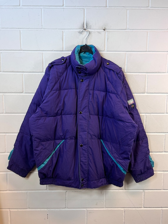 Vintage down jacket Size L/XL Down Jacket Bomber … - image 1