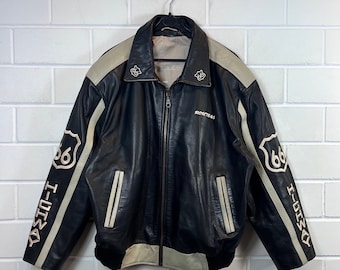 Vintage Route 66 Heavy Biker Leather Jacket Size XXL Leather Jacket Motorcycle Jacket Embroidered 80s 90s - Etsy Vintage Route 66 Heavy Biker Leather Jacket Size XXL Leather Jacket Motorcycle Jacket Embroidered 80s 90s - Etsy